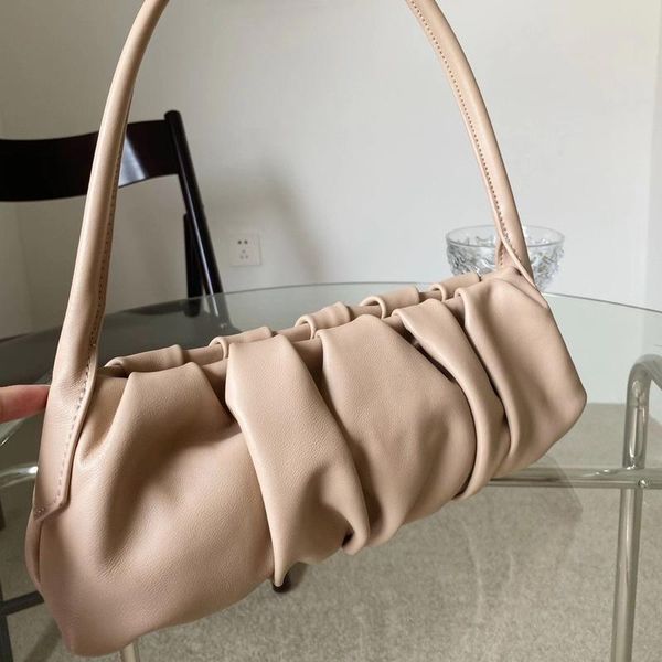 

evening bags niche design leather bag small women's fashion fold one shoulder armpit stick designer handbags