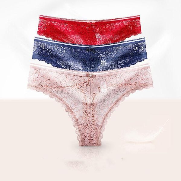 

women's panties lace for woman underwear breathable soft lingerie female briefs panty transparent underpants 3pcs erotic short, Black;pink