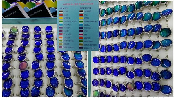 

planar ellipse adjustable mood rings change color ring, Golden;silver