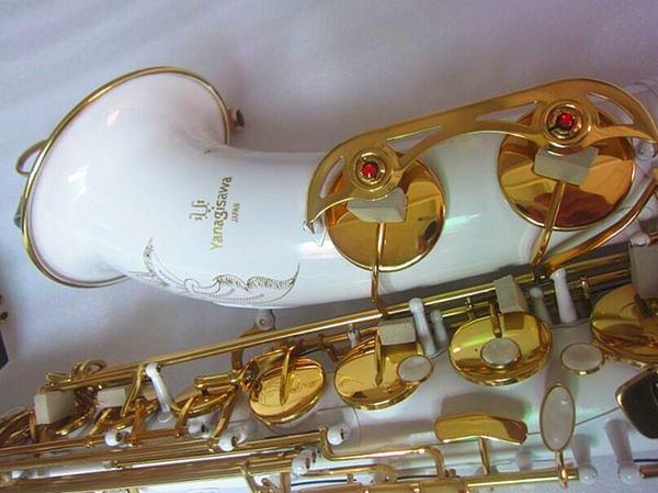 

new bb yanagisawa t-992 tenor saxophone professional brass white gold key b flat musical instruments tenor sax with case mouthpiece