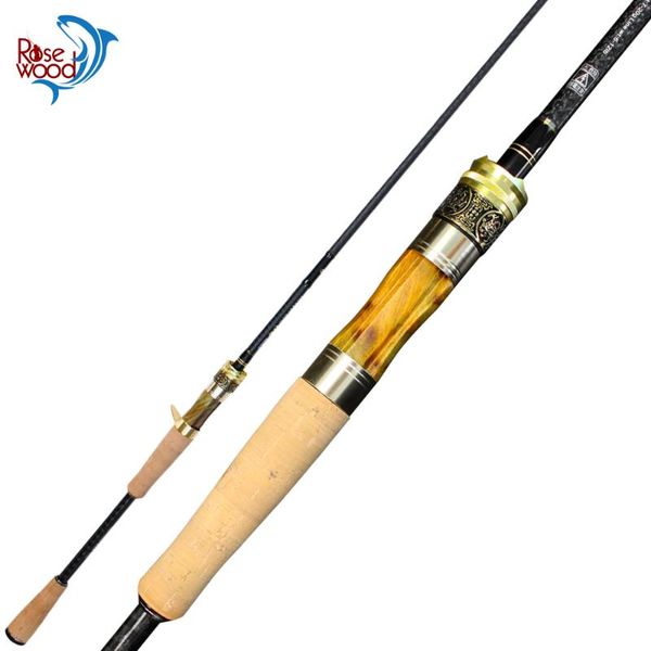 

boat fishing rods rosewood 2.37m spinning / casting rod fuji guide rings 2 sections lure weight 7-20g solid wood reel seat