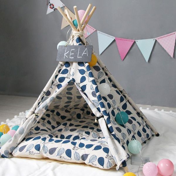

cat beds & furniture dog house cats bed portable pet tent crate foldable kennel puppy teepee gatos cushion