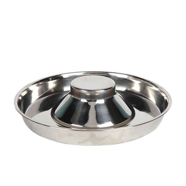 

stainless steel pet dog bowl puppy litter feeding dish feeder water bowl