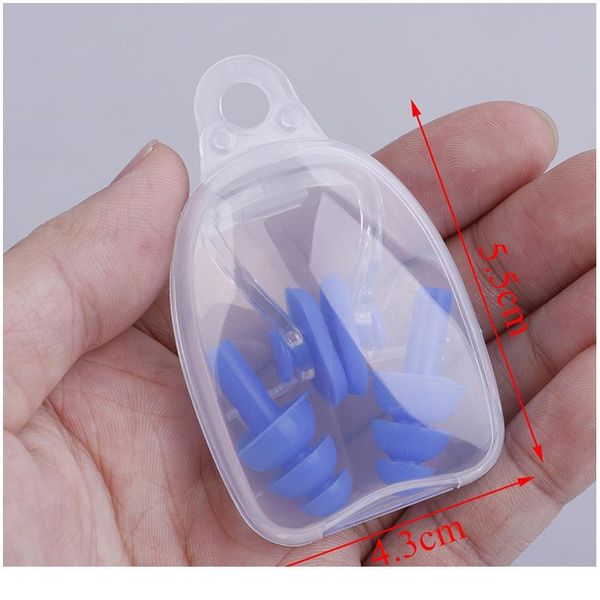 

soft swimming earplugs nose clip case protective prevent water protection ear plug waterproof soft sile swim dive jllnfz