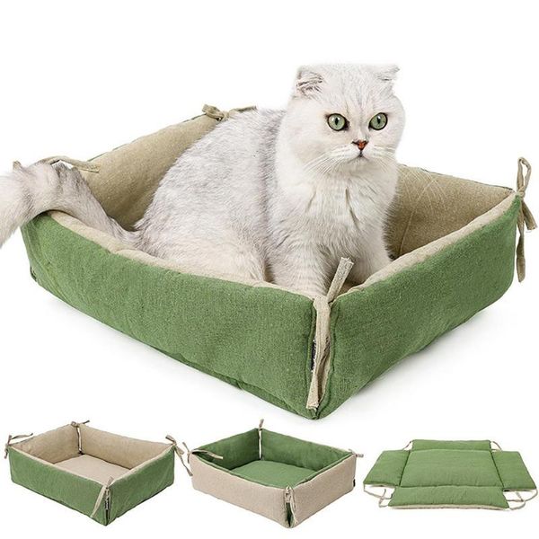 

cat beds & furniture pet bed warm cushion for house soft puppy washable sofa mat dog sleeping cats nest