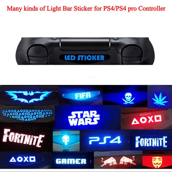 

30/40 pieces in 1 set led light bar decal sticker for ps4 gamepads controller for playstation 4 light bar film game accessories