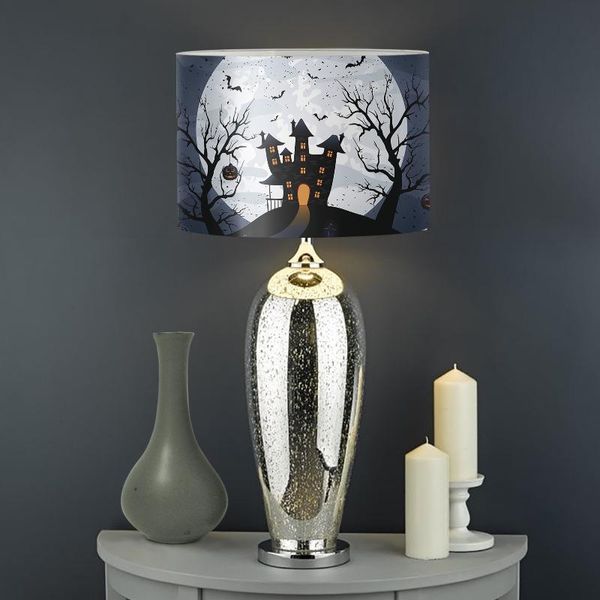 

lamp covers & shades halloween pattern table shade home decoration dust proof screen washable cover premium lampshade abat jour