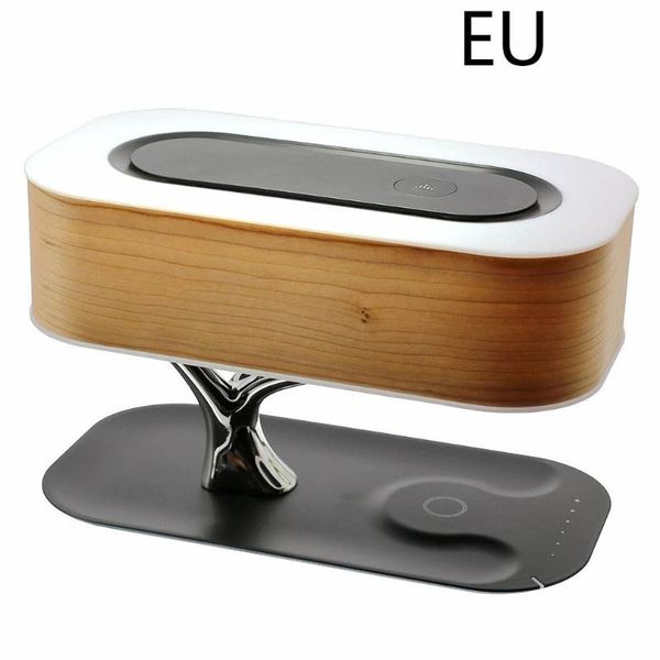 

drop shipping multifunction led table lamp speaker auto sleep mobile phone wireless charger tree design home decoration