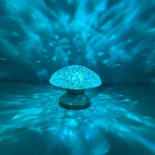 

night lights creative projection table lamp acrylic rgb diamond decorative led crystal home bedroom bedside lighting gift