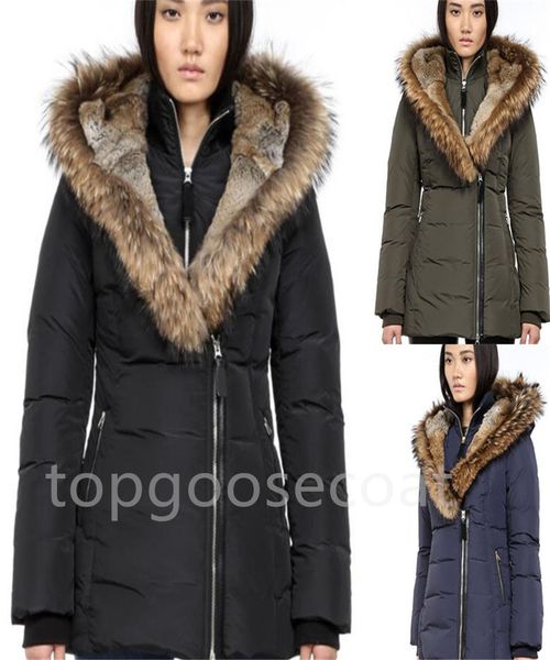 

2021 canada women's mac kayf f4 goose women's real wolf fur down parker coat down jacket for womens thicken outdoor -20 degrees sp, Black