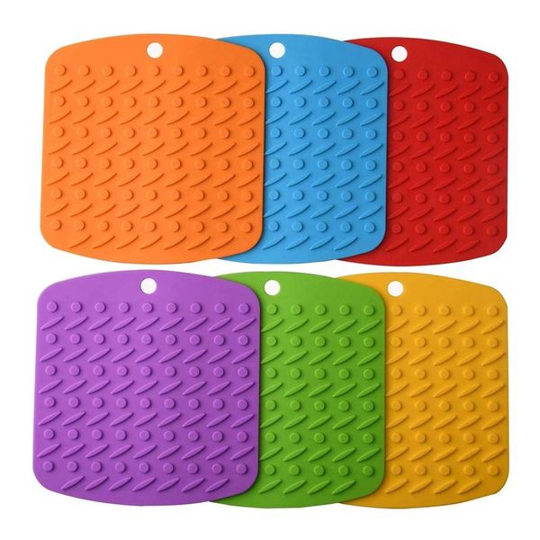 

mats & pads silicone pot holder,trivets,mitts,spoon rest and garlic peeler,heat resistant pads,multipurpose kitchen tool,6 pack-abux