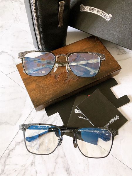 

75% off outlet store online 2021 new pure titanium flat lens eye frame croquet can be equipped with anti blue myopia glasses, White;black