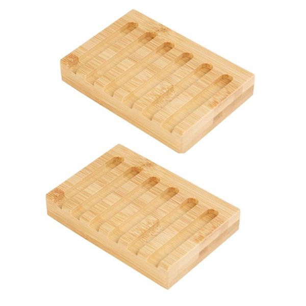 

soap dishes 2pcs self draining bamboo bathroom shower kitchen holder
