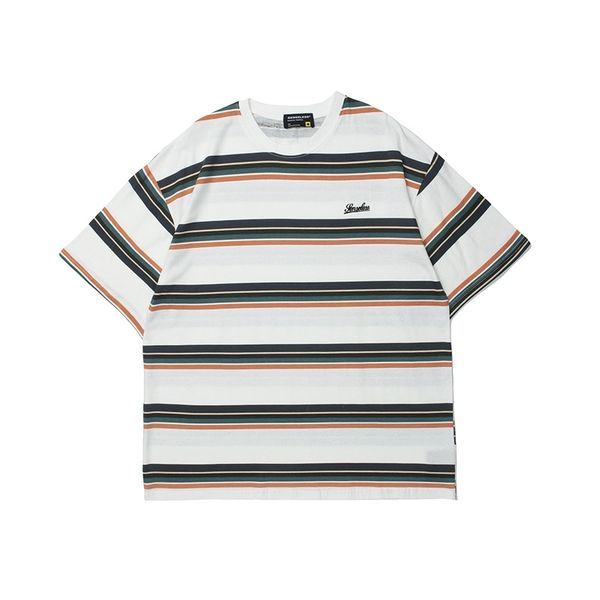 

harajuku striped t-shirt men hip hop t shirts japanese streetwear tshirts short sleeve casual male cotton shirt 210527, White;black