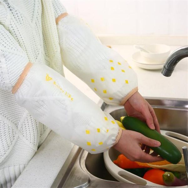 

multi-color optional home cleaning waterproof printing transparent cuff anti-fouling protective sleeves durable oversleeves