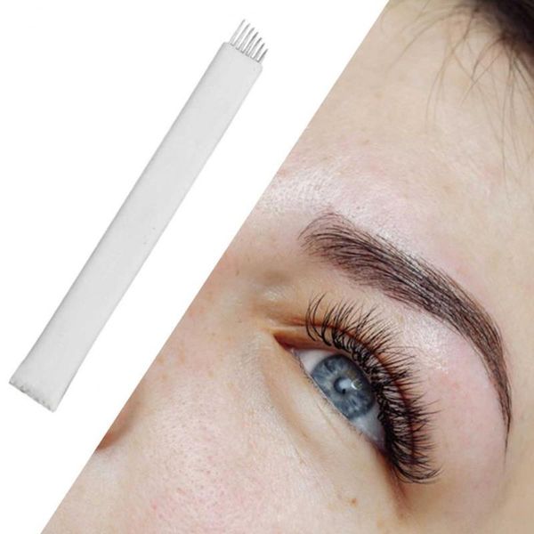 

tattoo needles 50pcs/box eyebrow needle 7 12 14 disposable health stainless steel brow blade belly button ring tongue