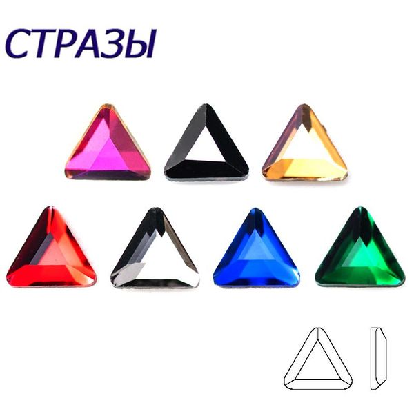 

nail art decorations 3mm flat triangle shape rhinestone jewelry strass all sizes flatback colorful stones for 3d decoration, Silver;gold