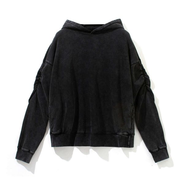 

black sleeve hoodie oversize heavy cotton raglan pullover streetwear