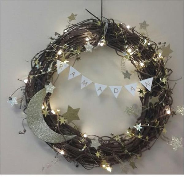 

ramadan decoration 30cm natural rattan wreath with ramadan craft eid mubarak party home door hanging craft islamic mus qyllcr