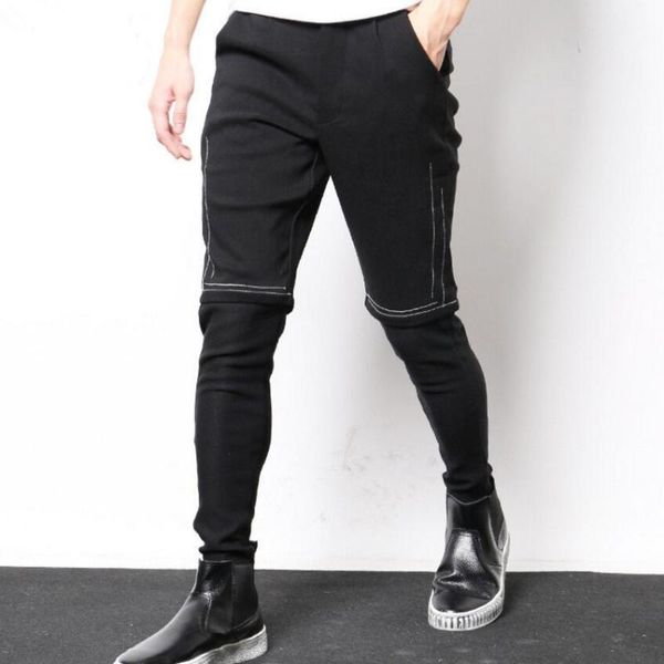 

shipping large size spring and autumn casual small feet haren pants korean version all-match black men's trousers / m-3xl