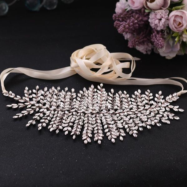

wedding sashes trixy sh238-rg gorgeous rose gold belt fancy belts wide bridal ladies luxury rhinestone dress, White