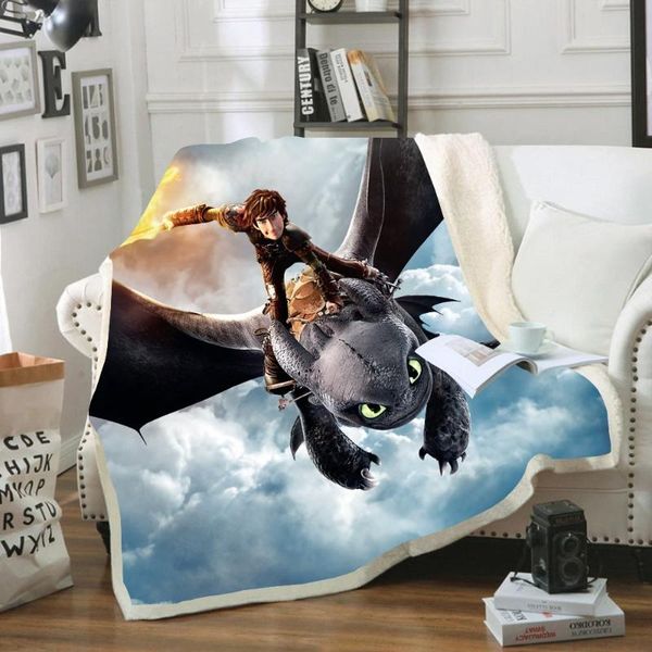 

blankets fashion cartoon dragon blanket