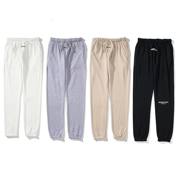 

2021 new sixth season embroidered letter reflective trousers sweatshirt men's leggings women's cotton pants 1woe, Black