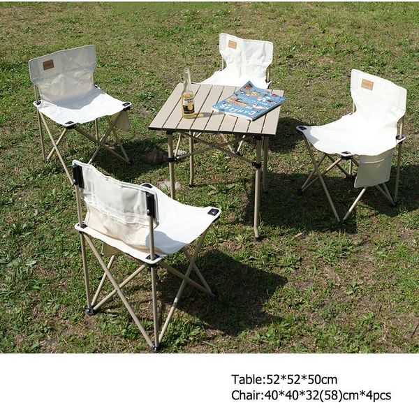 

camp furniture portable folding picnic table with 4 chairs for outdoor dining lightweight aluminum chair set persons