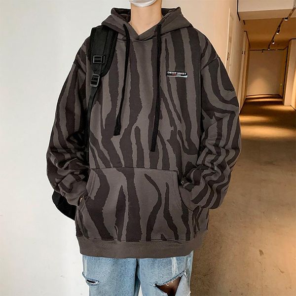 

men's hoodies & sweatshirts qiwn autumn sweater loose jacket hip-hop casual hoodie man streetwear men anime sweatshirt, Black