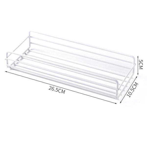 

26.5x10.5x5cm storage rack iron art home organizer black/white wall-mounted