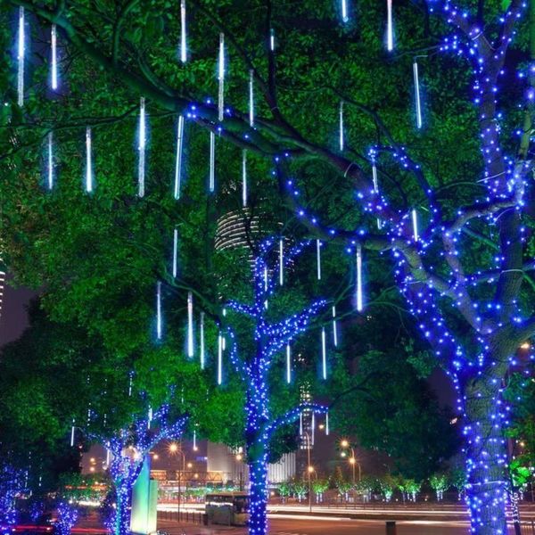 

led meteor shower rain lights falling rain light 30cm 8 tubes outdoor meteor light waterproof for garden party wedding xmas tree