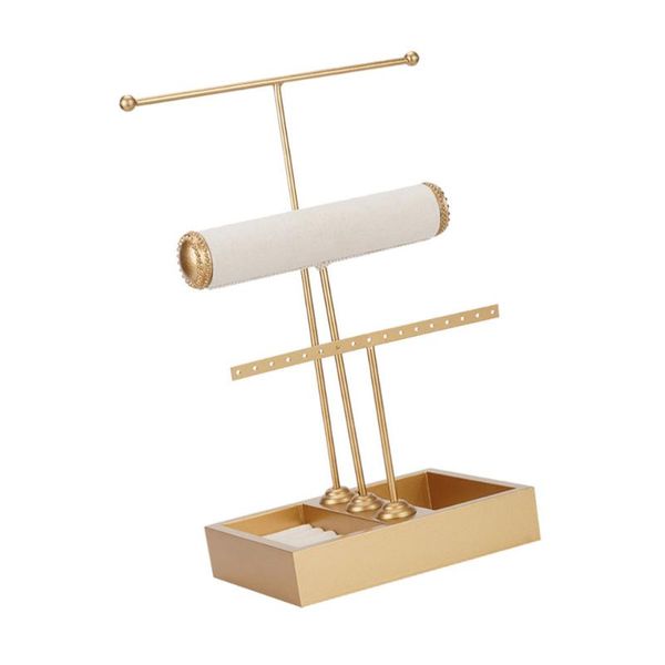 

storage boxes & bins 1pc multi-functional jewelry display stand decorative (golden)