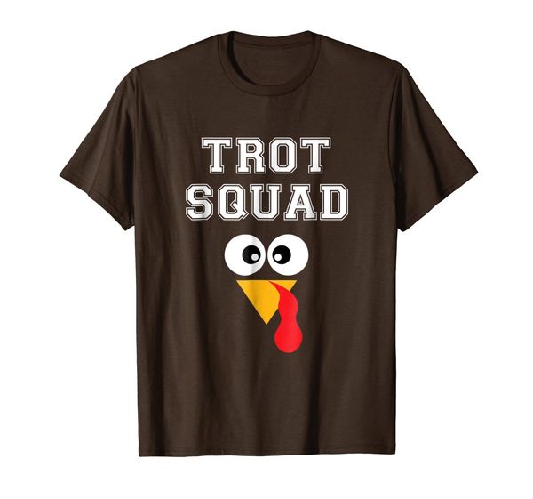 

trot squad turkey face funny thanksgiving t-shirt, White;black