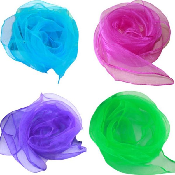 

scarves & wraps 10 color 20 pieces performance dancing square candy solid scarf, Red;brown