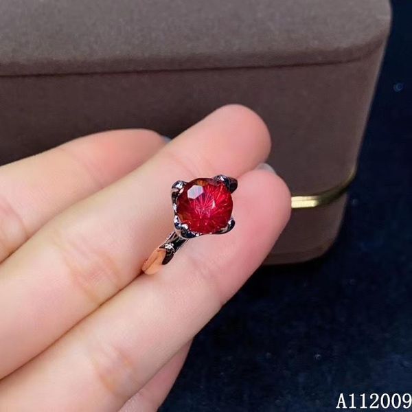 

cluster rings kjjeaxcmy fine jewelry 925 sterling silver inlaid natural red z ring female luxury support test selling, Golden;silver