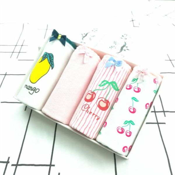 

panties 4pcs/lot ladies underwear cherry multiple styles cute party girls cotton kids breathable middle waist pants, Camo