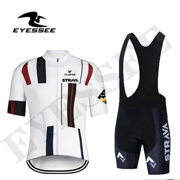 

racing sets 2021 strava cycling jersey set summer wear mountain bike clothes bicycle clothing mtb suit, Black;blue