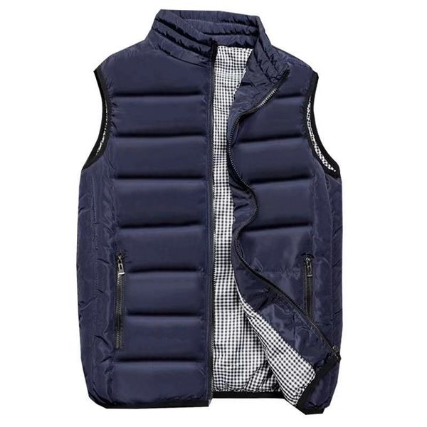 

casual vest men winter sleeveless jackets male style solid waistcoat brands men's autumn warm outwear plus size clothing 8 210925, Black;white