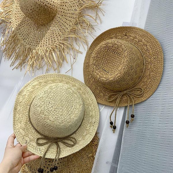 

wide brim hats 202105-2508662 summer handmade paper light and soft street lady sun cap women leisure hat, Blue;gray