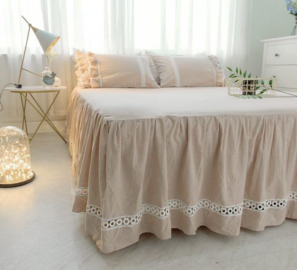 

bedding sets bedspread bed skirt sheet pure cotton washed princess non-slip cover