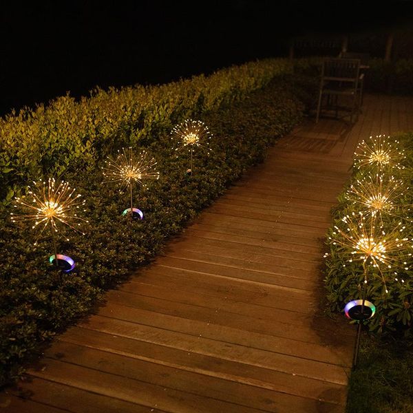 

solar lamps lamp outdoor grass globe dandelion fairy 90/150 led for garden lawn landscape holiday street light decoration