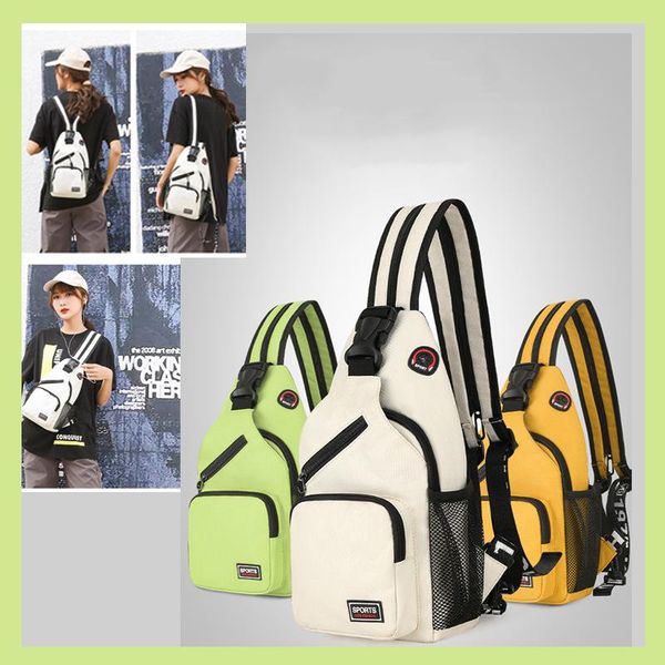 

backpack women's waterproof headphone jack zipper shoulder chest bag fashion oxford cloth messenger crossbody travel outdoor