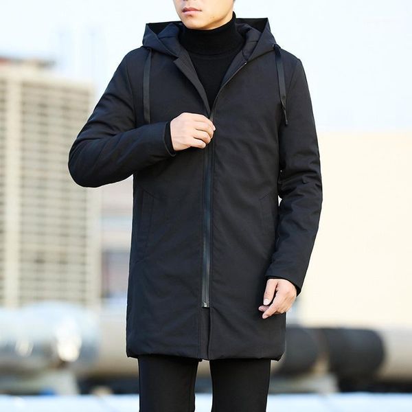 

men's trench coats men jackets autumn winter coat casual thicken warm hooded jacket male windbreaker outerwear man size 6xl, Tan;black
