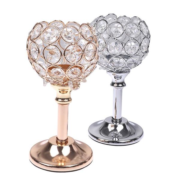 

crystal metal candle holder candlestick wedding christmas tablehome decor