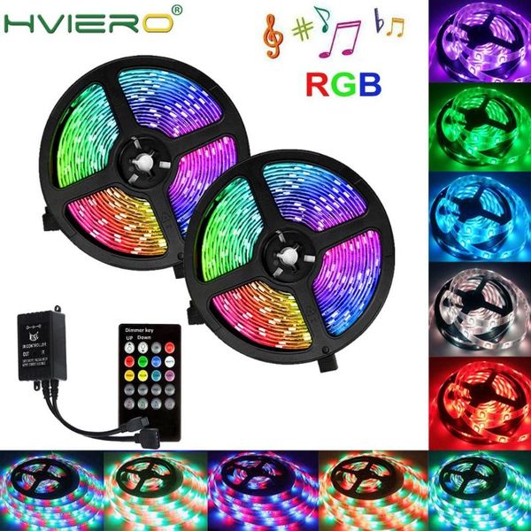 

strips 2835 rgb led flexible light bar 10m 600l music infrared remote control dc12v festival lighting home decoration lamp ribbon
