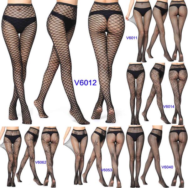 

5 pairs new arrival thin women pantyhose hollow solid fishnet tights clothes for women black tights lace lingerie x0521, Black;white