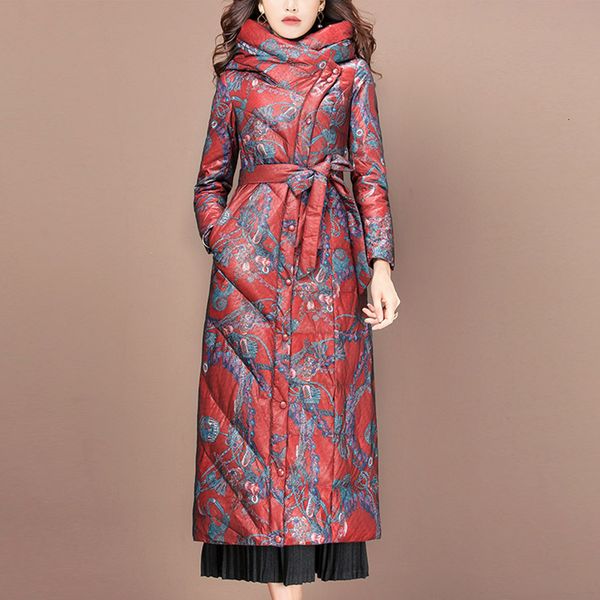 

2021 new autumn hooded long coat female parka duck down jacket winter women jackets pp090 no9c, Black