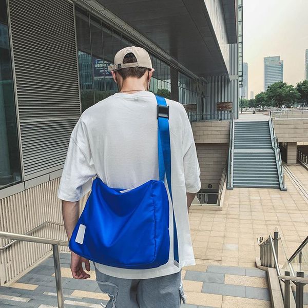 

2020 korean summer style and men's shoulder bag shopping ladies simple women's backpack large capacity student messenger fashion i