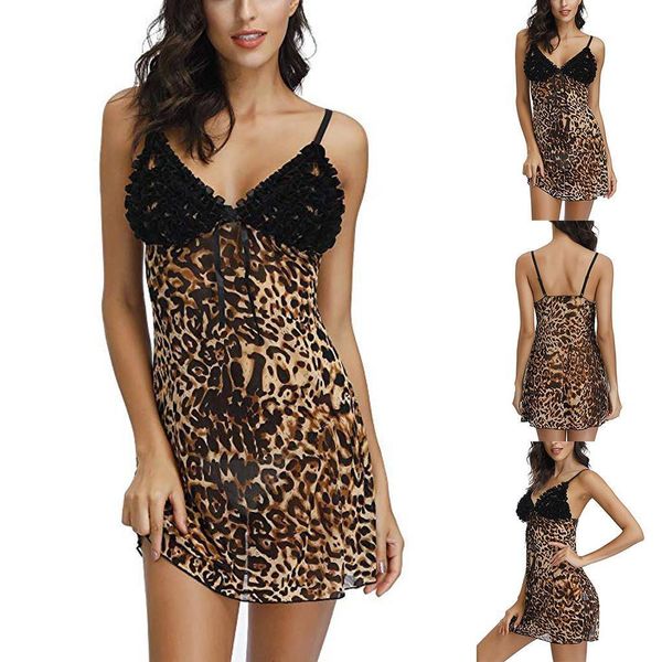 

women leopard print lingerie camisole braces skirt underwear onesies combinaison femme, Black;red