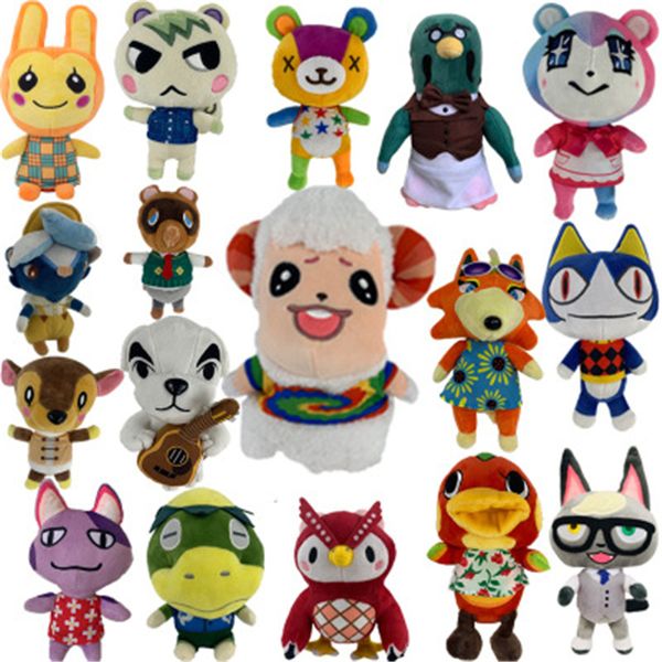 Plüschpuppe Animal Crossing süßes Komfort-Freunde-Club-Kissenfüllungsspielzeug weiches Feiertagsgeburtstagsgeschenk für Geschenke Kinder Jungen